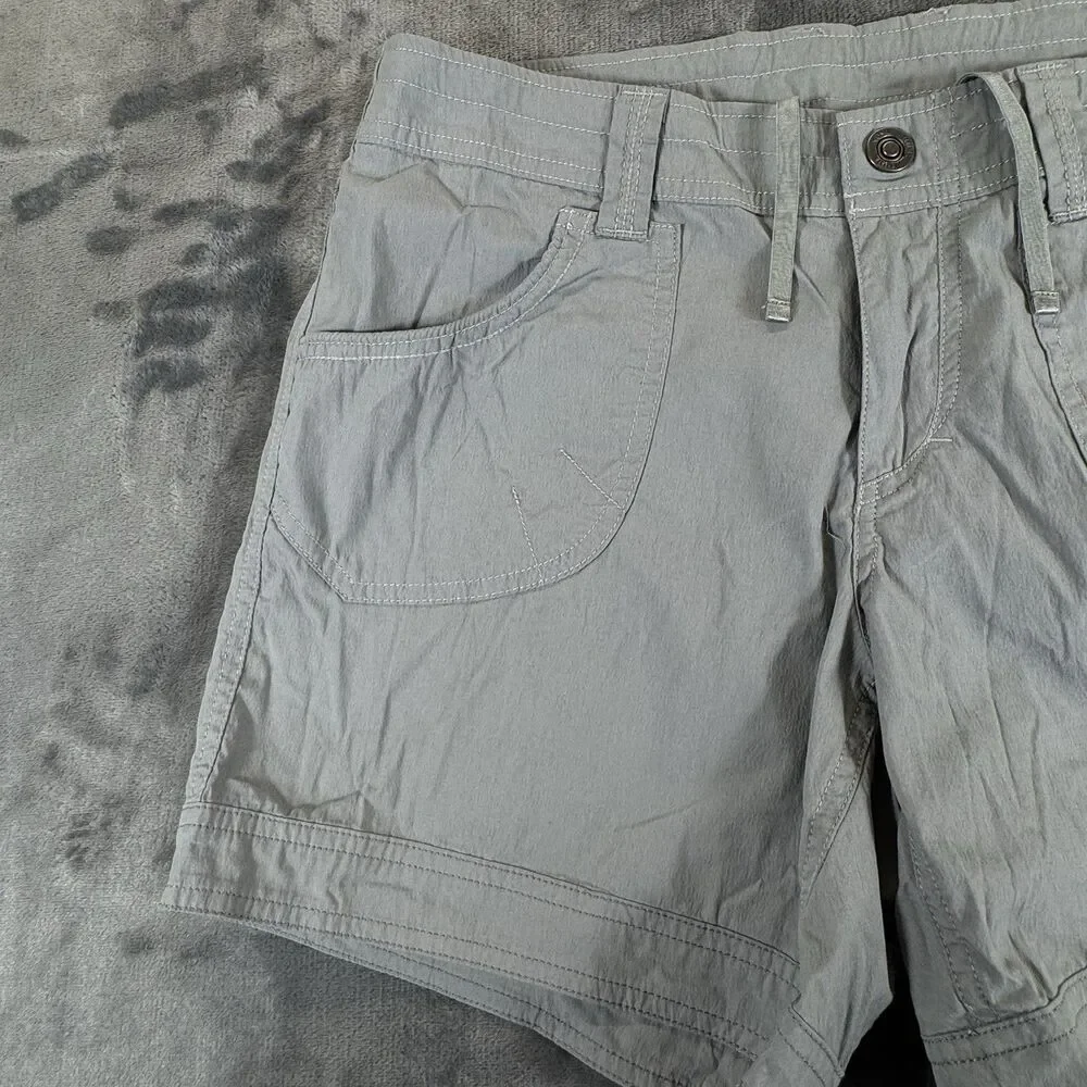 KUHL Kurve Kontra Cargo Shorts Granite 6” Ins Hiking Outdoor Lightweight NWOT